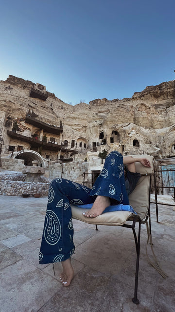 Handpainted Paisley Denim